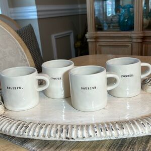 Rae Dunn Boutique Word Mugs (4)
